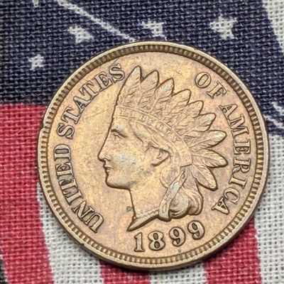Sale Photo Thumbnail #335: 1899 Indian Head Cent - AU+
