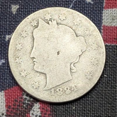 Sale Photo Thumbnail #261: 1884 Liberty Head V Nickel, Semi Key Date