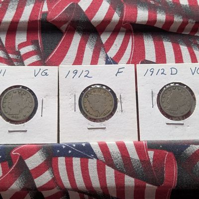 Sale Photo Thumbnail #163: 1911, 1912 and 1912-D Liberty Head V Nickels