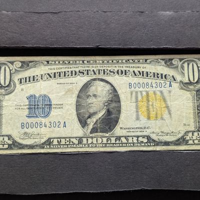 Sale Photo Thumbnail #122: 1934 A Series $10 North Africa Emergency Silver Certificate - Fine