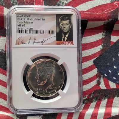 Sale Photo Thumbnail #397: 2023-D Kennedy Half Dollar - NGC MS69 *Early Release* in Signature Case