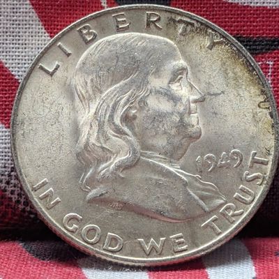 Sale Photo Thumbnail #405: 1949-D Franklin 90% Silver Half Dollar