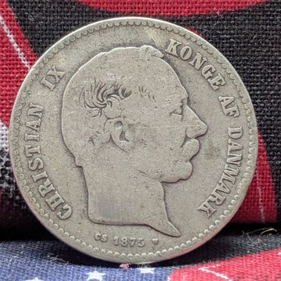 Sale Photo Thumbnail #214: 1875 Denmark 1 80% Silver Krone - 7.5 Grams