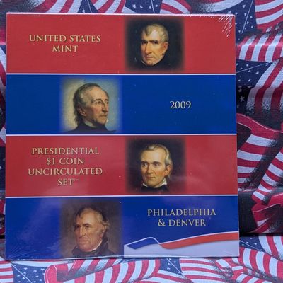 Sale Photo Thumbnail #99: 2009 P&D U.S. Mint Presidential $1 Coin UNC Set in Sealed OGP w/ COA