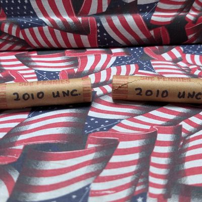 Sale Photo Thumbnail #131: (2) 2020 Unopened Bank Rolls of Lincoln Shield Cents, Red BU