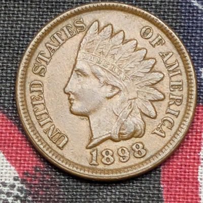 Sale Photo Thumbnail #80: 1898 Indian Head Cent - AU+