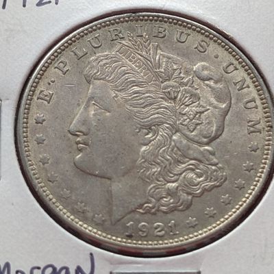Sale Photo Thumbnail #295: 1921 90% Silver Morgan Dollar