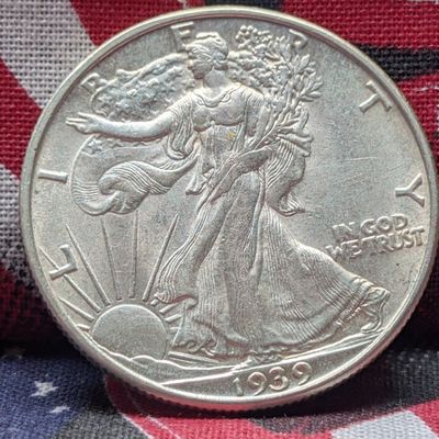 Sale Photo Thumbnail #50: 1939-D Walking Liberty 90% Silver Half Dollar