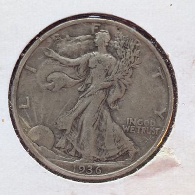 Sale Photo Thumbnail #221: 1936 Walking Liberty 90% Silver Half Dollar