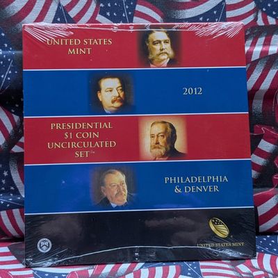 Sale Photo Thumbnail #258: 2012 P&D U.S. Mint Presidential $1 Coin UNC Set in Sealed OGP w/ COA