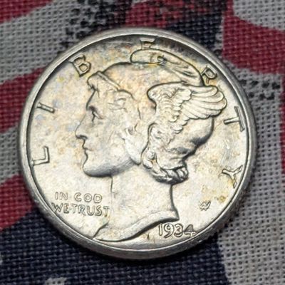 1934-D Mercury 90% Silver Dime