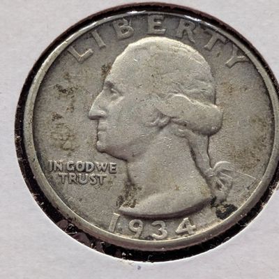 Sale Photo Thumbnail #139: 1934 Washington Quarter, 90% Silver