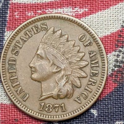 Sale Photo Thumbnail #77: 1871 Indian Head Cent - XF+