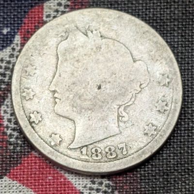 Sale Photo Thumbnail #217: 1887 Liberty Head V Nickel, Off Centered