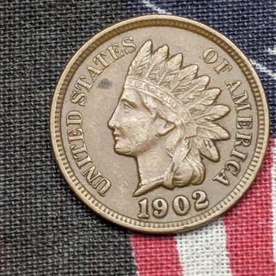 Sale Photo Thumbnail #307: 1902 Indian Head Cent - XF/AU