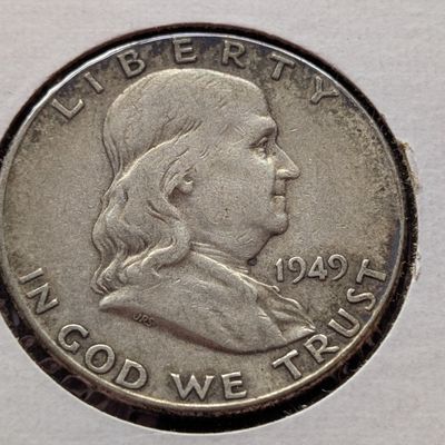 Sale Photo Thumbnail #247: 1949 Franklin 90% Silver Half Dollar