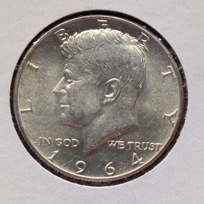 Sale Photo Thumbnail #105: 1964 90% Silver Kennedy Half Dollar