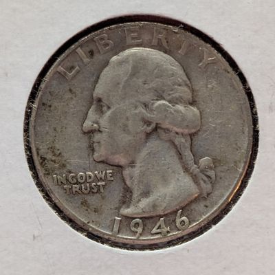 Sale Photo Thumbnail #213: 1946 Washington Quarter, 90% Silver