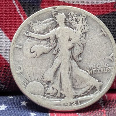 Sale Photo Thumbnail #200: 1921-S Walking Liberty 90% Silver Half Dollar