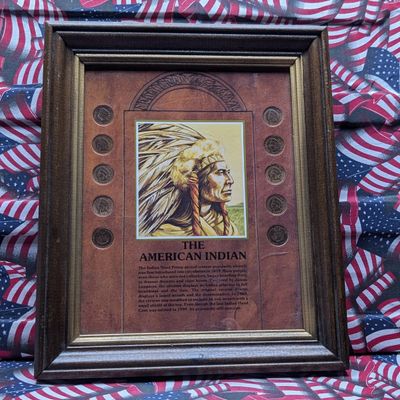 Sale Photo Thumbnail #343: (10) Indian Head Cents In The American Indian Coins Frame