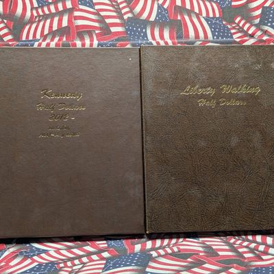 Sale Photo Thumbnail #98: (2) *EMPTY* Kennedy & Walking Liberty Half Dollar Dansco Collector's Albums - No Coins!!