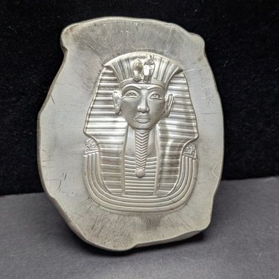 Sale Photo Thumbnail #196: 5 Oz. .9999 FINE SILVER Egyptian Pharoah Designed Bullion Piece