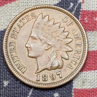 Sale Photo Thumbnail #110: 1897 Indian Head Cent - XF/AU