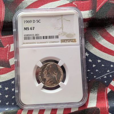 Sale Photo Thumbnail #353: 1969-D Jefferson Nickel - NGC MS67