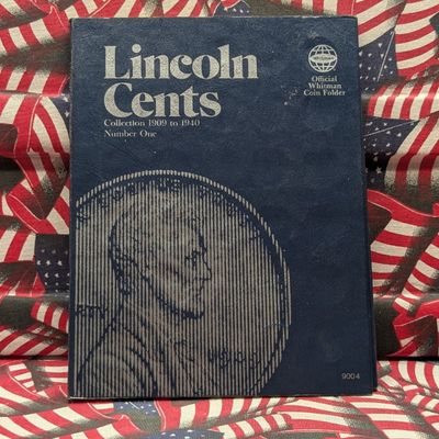 Sale Photo Thumbnail #157: Whitman Lincoln Cent Folder, Partial Set, 73 Coins, 1909 VBD to 1940-S, Not Complete