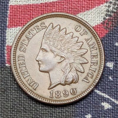 Sale Photo Thumbnail #32: AU - 1890 Indian Head Cent