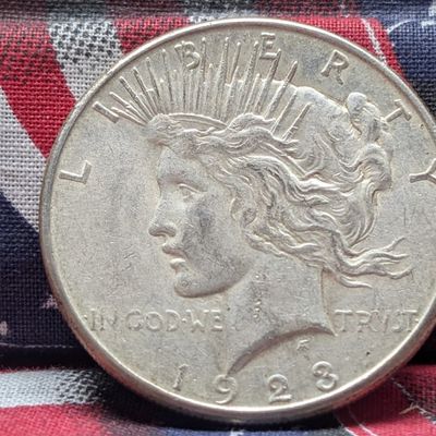 1923-S Peace 90% Silver Dollar - Nice Luster!!