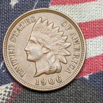 Sale Photo Thumbnail #234: 1906 Indian Head Cent - AU+
