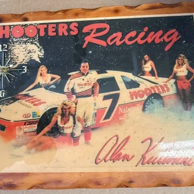 Alan Kulwicki Hooters Racing "He Did It His Way" Wall Clock by Sam Bass 