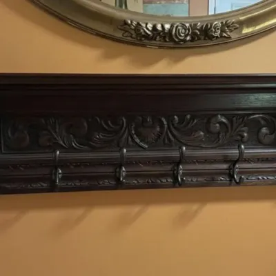 Renaissance Revival Style Wall Coat Rack 