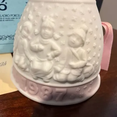 Lladro 1987 1st Annual Christmas Bell Ornament 