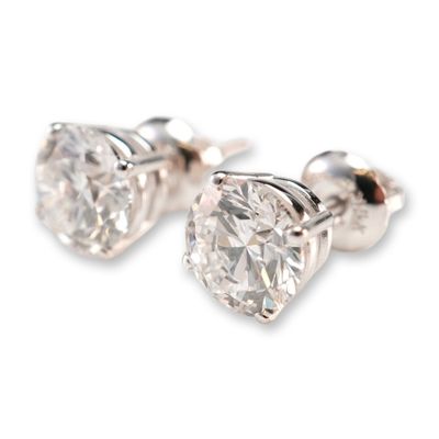 Sale Photo Thumbnail #392: 14K White Gold 2.08ctw Diamond Stud Earrings