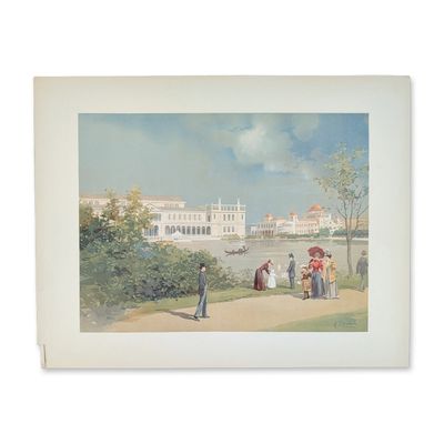 Sale Photo Thumbnail #346: 1893 Chicago World Fair Columbian Exposition Chromolithograph on Paper