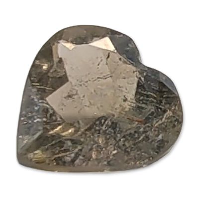 Sale Photo Thumbnail #246: Heart Cut Salt and Pepper Topaz Gemstone