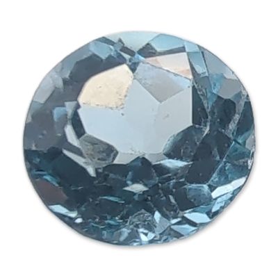 Sale Photo Thumbnail #520: Round Brilliant Cut Light Blue Topaz Gemstone