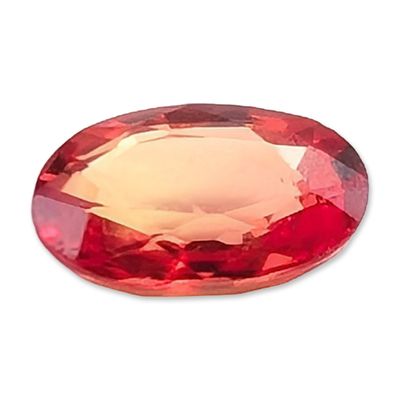 Sale Photo Thumbnail #215: Oval Cut Bicolor Orange and Pink Loose Sapphire Gemstone