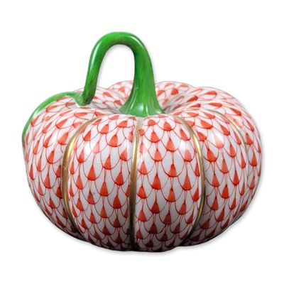 Sale Photo Thumbnail #283: Herend Porcelain Rust-Red Figurine, Cinderella Pumpkin 5910