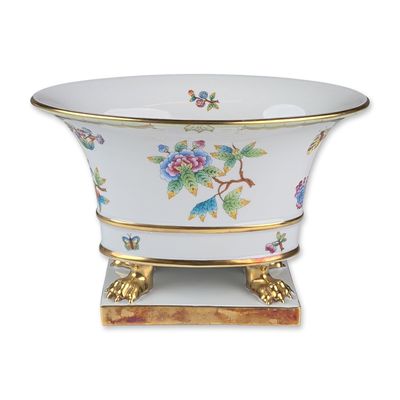 Sale Photo Thumbnail #312: Herend Hungary Porcelain Queen Victoria Claw Foot Vase on Stand
