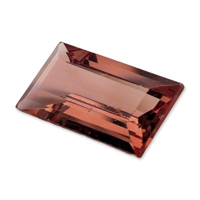 Sale Photo Thumbnail #141: Peach Colored Elongated Step Cut Stone