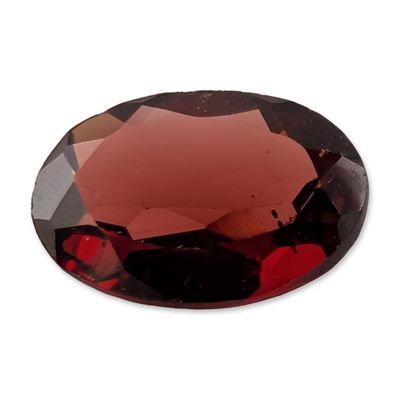 Sale Photo Thumbnail #468: Oval Mixed Cut Reddish Brown Garnet Gemstone