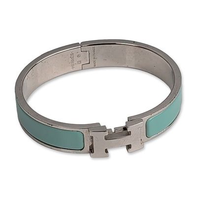 Sale Photo Thumbnail #109: Hermes Clic H Enamel Bangle Bracelet