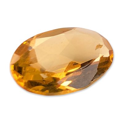 Sale Photo Thumbnail #160: Golden Yellow Oval Faceted Loose Citrine Gemstone