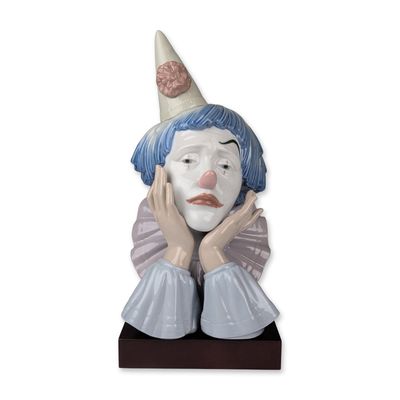 Sale Photo Thumbnail #262: Lladro Porcelain Bust, Jester with Base 1005129