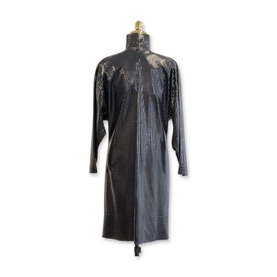 Sale Photo Thumbnail #541: Searle Blatt Mock Neck Midi Dress in Black Reflective Fabric