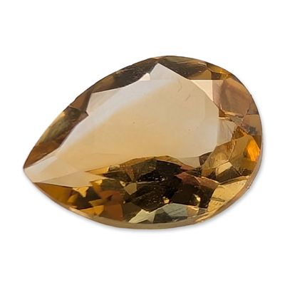 Sale Photo Thumbnail #446: Loose Pear-Cut Golden-Yellow Faceted Citrine Gemstone