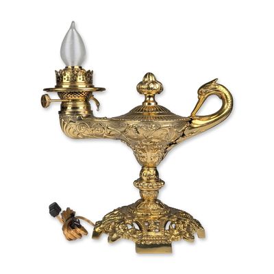 Sale Photo Thumbnail #90: Neoclassical Style Gilt Brass Figural Table Lamp